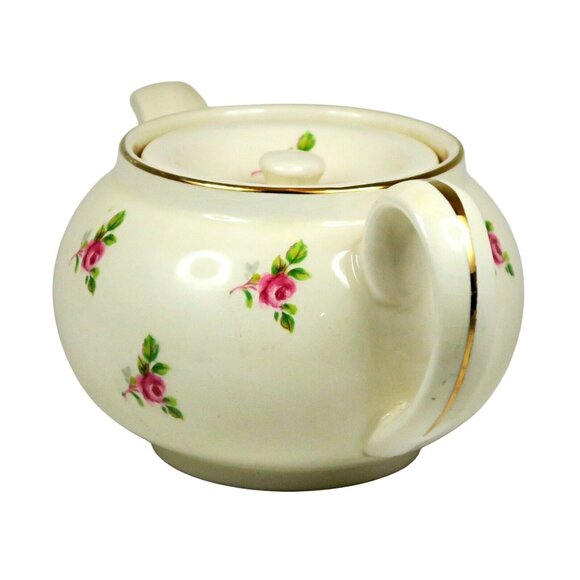 Sampson Bridgwood 14oz Floral Teapot c1950s Roses #42 Mold Made in England - Picture 5 of 10